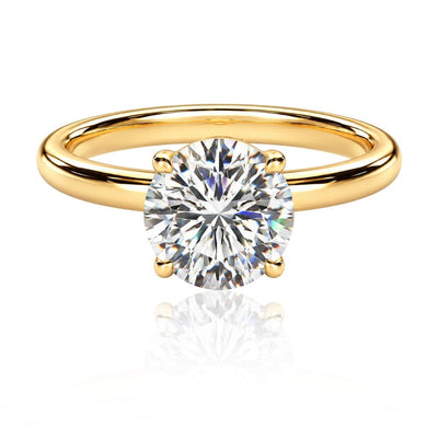 Elodie Brilliant Cut Solitaire Ring Gold