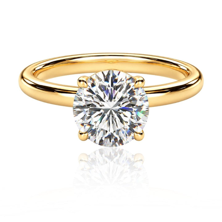Elodie Brilliant Cut Solitaire Ring Gold