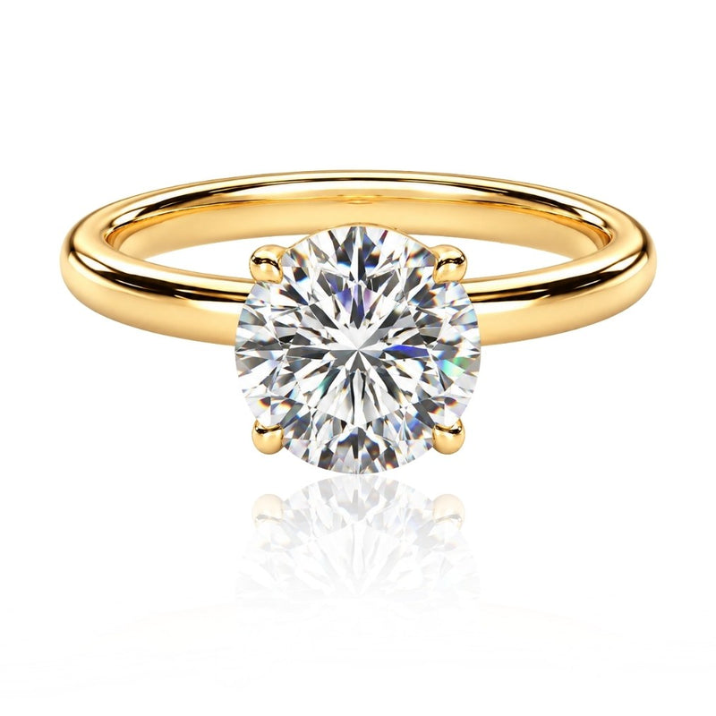 Elodie Brilliant Cut Solitaire Ring Gold
