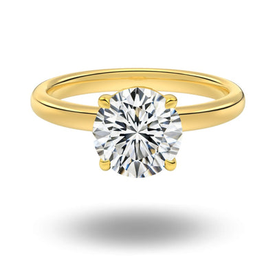 Elodie Brilliant Cut Solitaire Ring Gold
