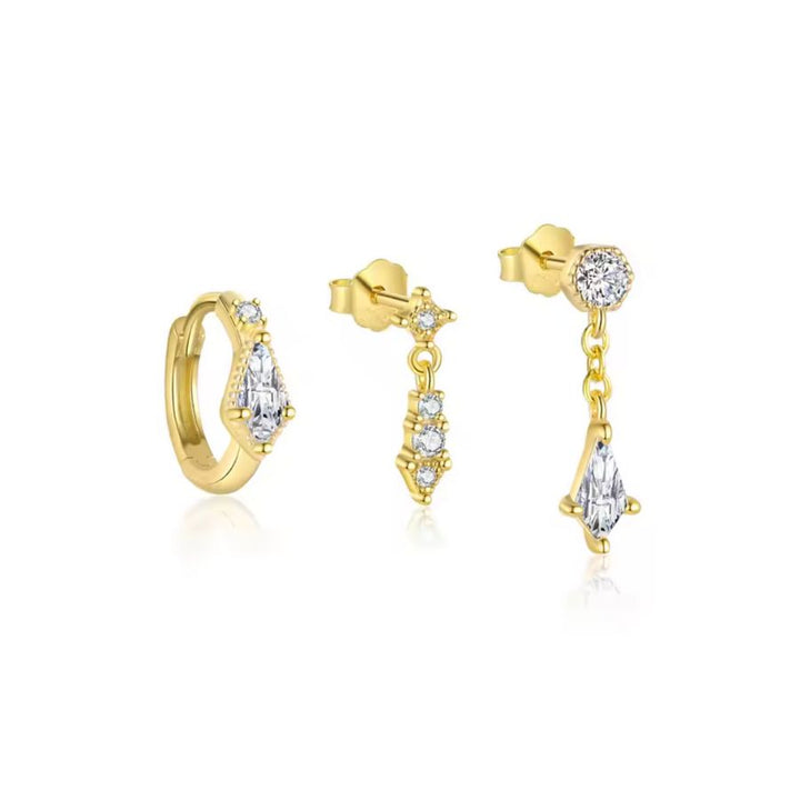 Elodie Huggie Earring Set Gold