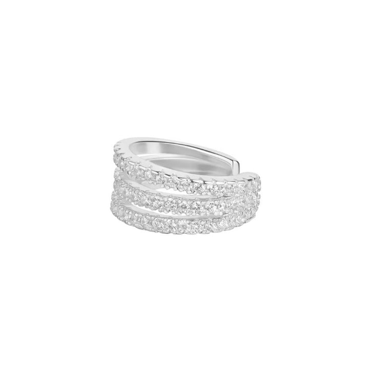 Elara Pav√© Ear Cuff Silver
