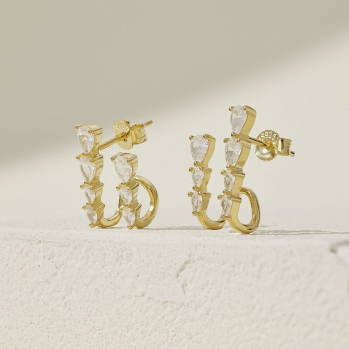 Estella Illusion Earrings Gold