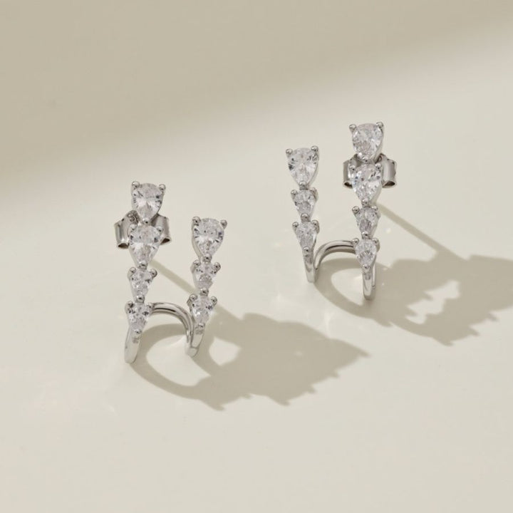 Estella Illusion Earrings Silver