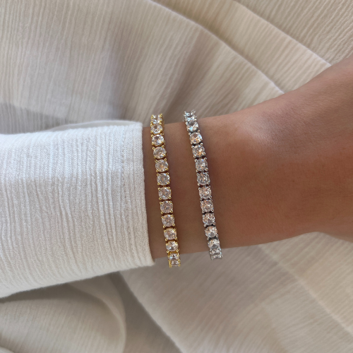 Brilliant Cut Tennis Bracelet Gold