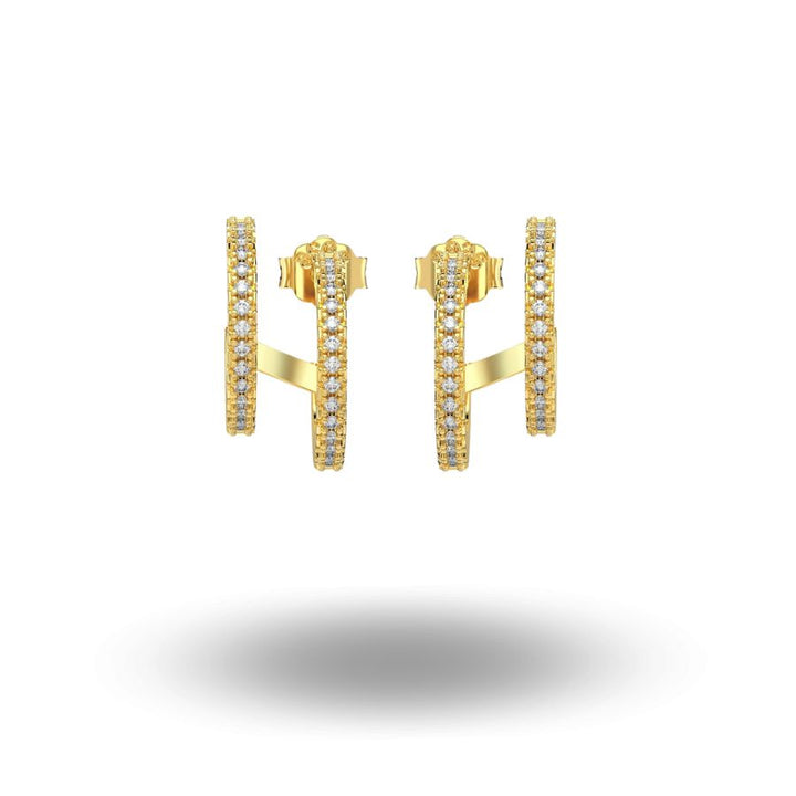 Huggie Look Illusion Earrings Gold