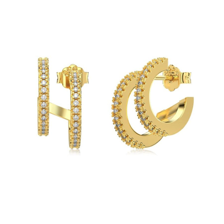 Huggie Look Illusion Earrings Gold
