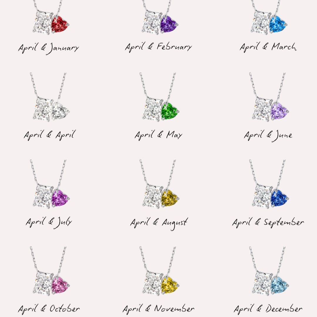 Toi et Moi Birthstone Necklace