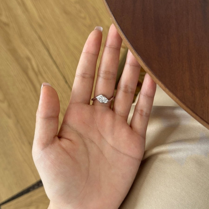 Kaia Marquise Cut Ring Silver