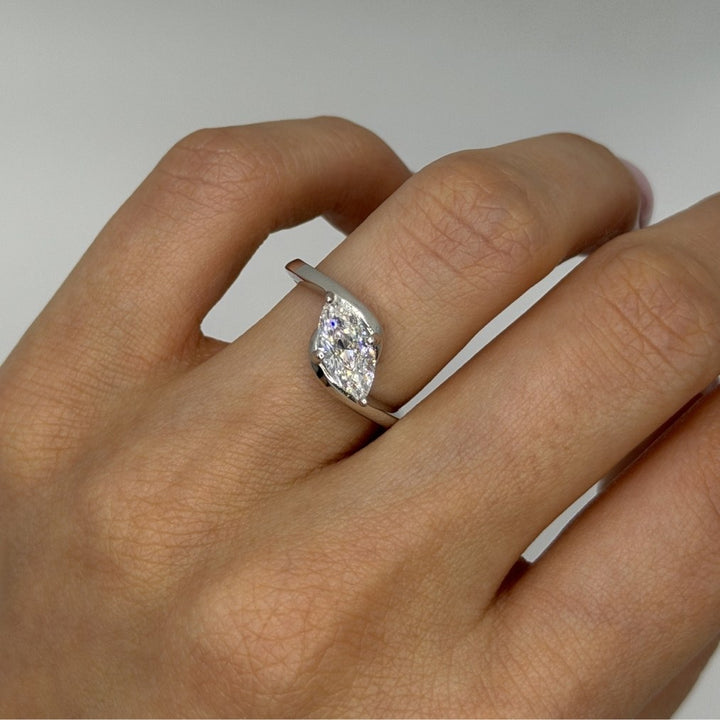 Kaia Marquise Cut Ring Silver