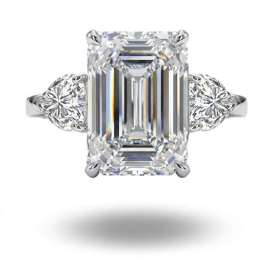 Kasia Emerald Cut Trilogy Ring