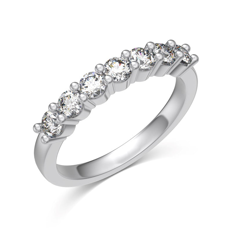 Kova Half Eternity Ring Silver