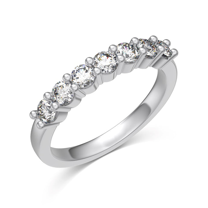 Kova Half Eternity Ring Silver