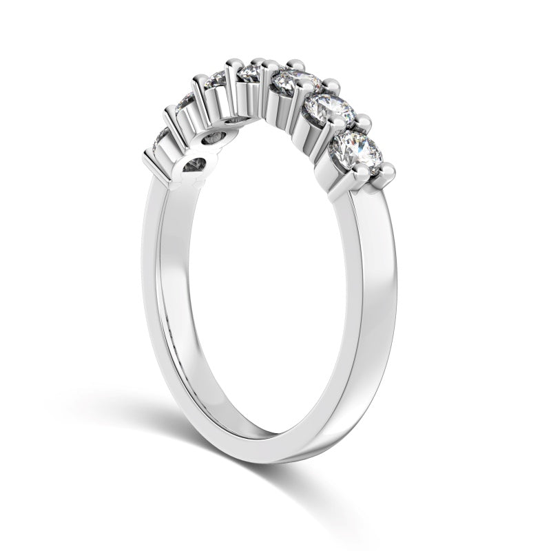 Kova Half Eternity Ring Silver
