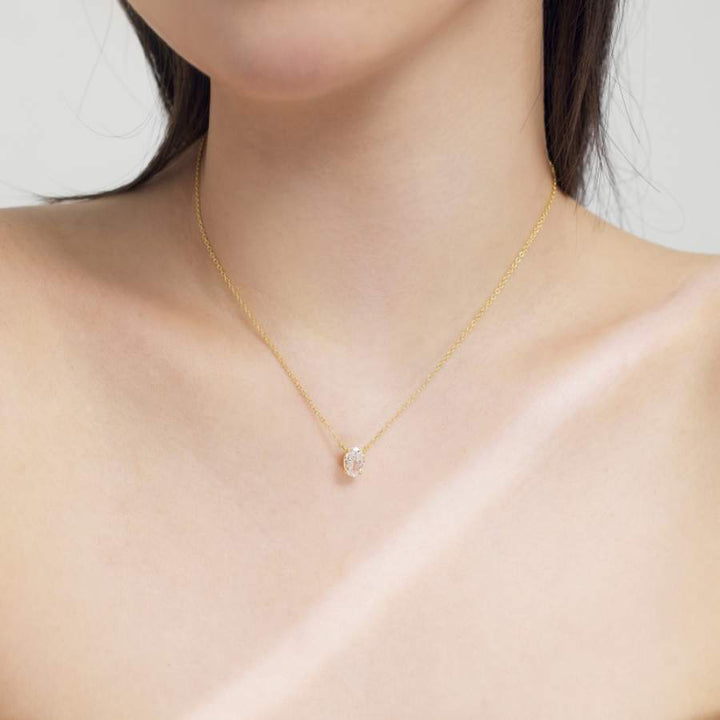 Letia Oval Cut Necklace Gold