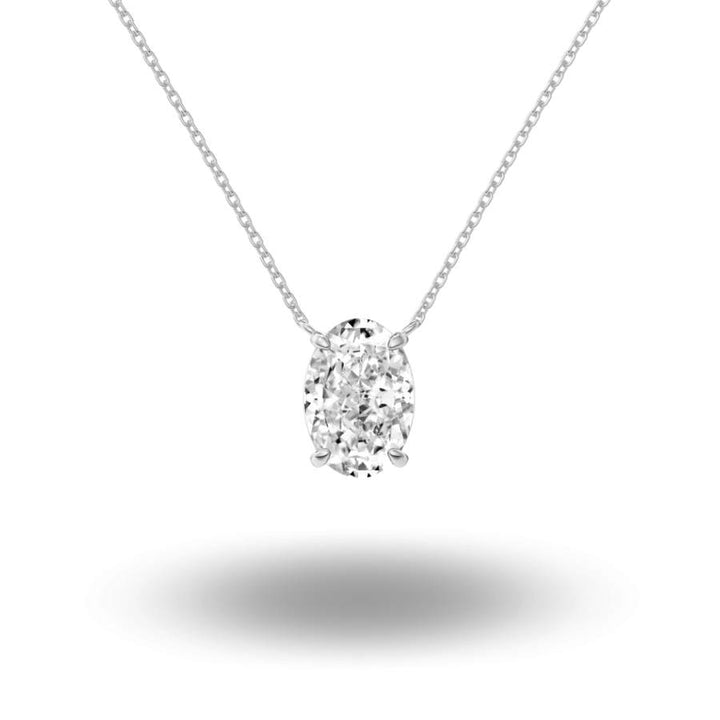 Letia Oval Cut Necklace Silver