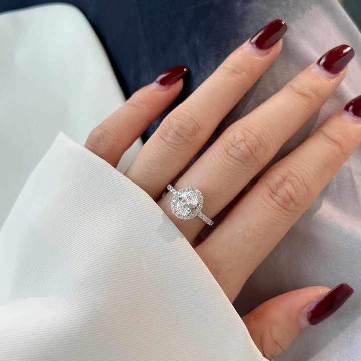 Lorisa Oval Cut Halo Ring