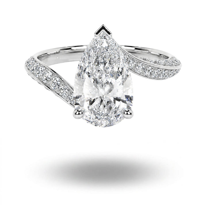 Luelle Pear Cut Ring Silver