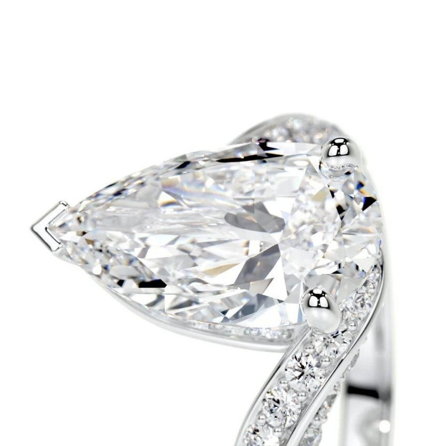 Luelle Pear Cut Ring Silver