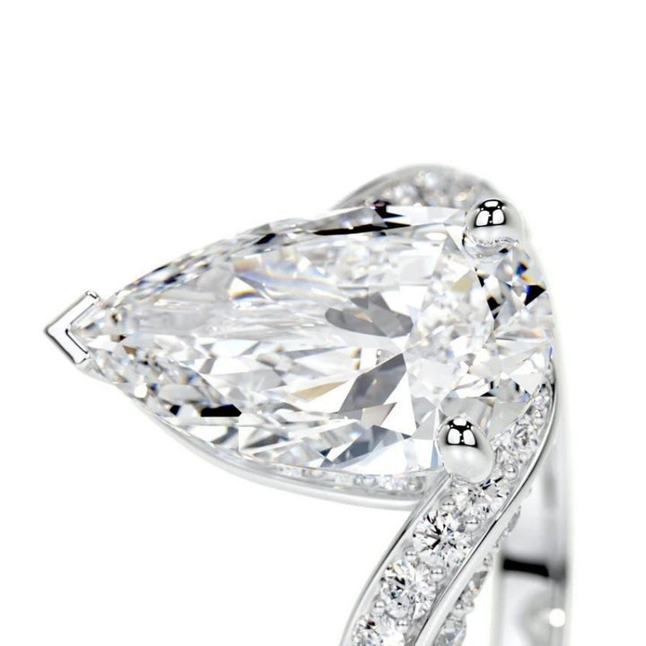 Luelle Pear Cut Ring Silver