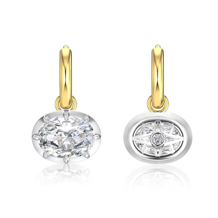 Lumi East West Oval Cut Earrings