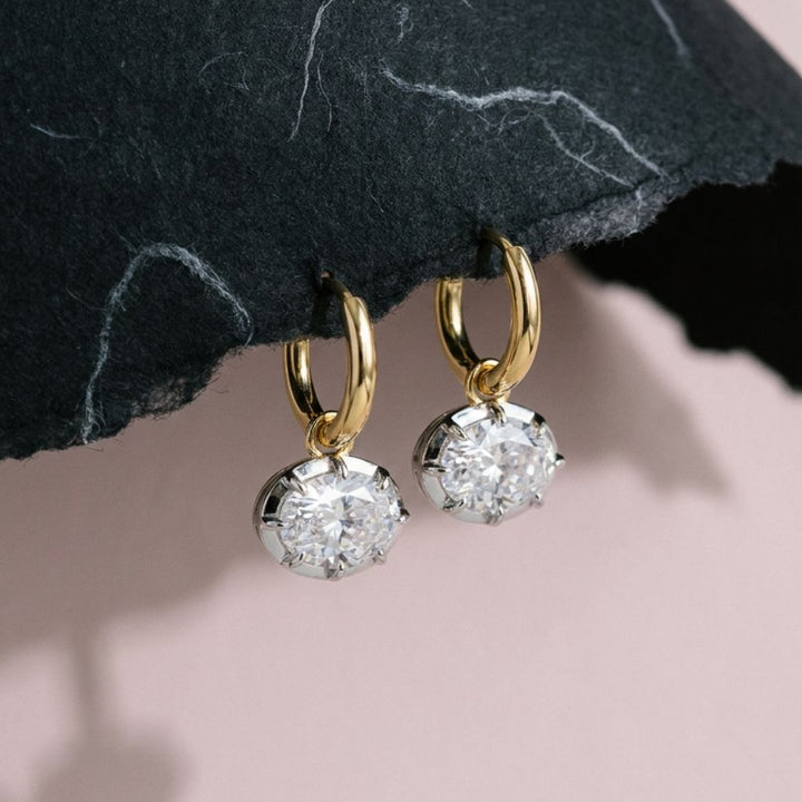 Lumi East West Oval Cut Earrings