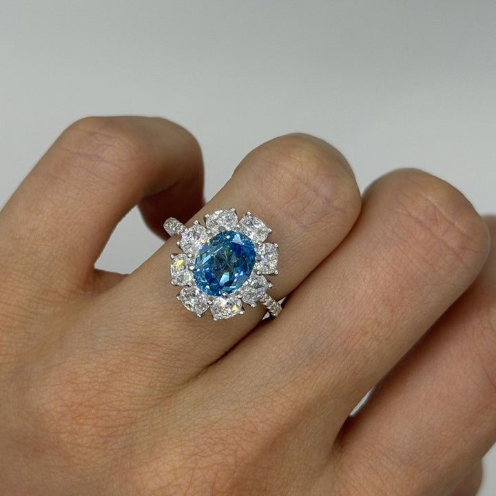 Luna Oval Cut Ring Silver