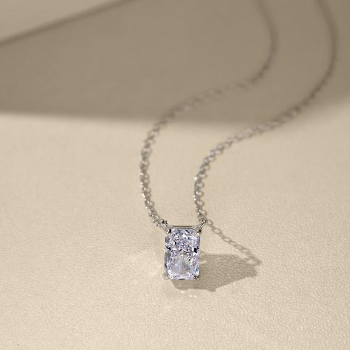 Lysa Radiant Cut Necklace Silver