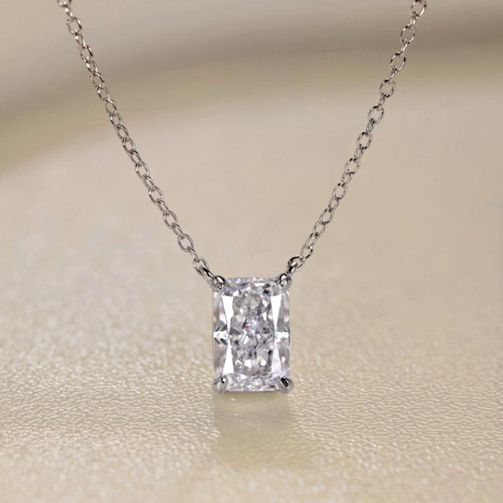 Lysa Radiant Cut Necklace Silver