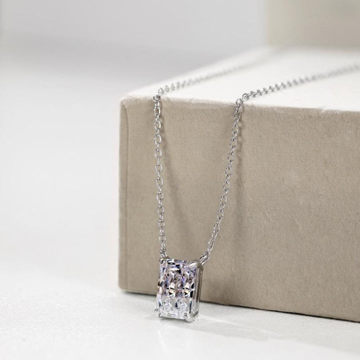 Lysa Radiant Cut Necklace Silver