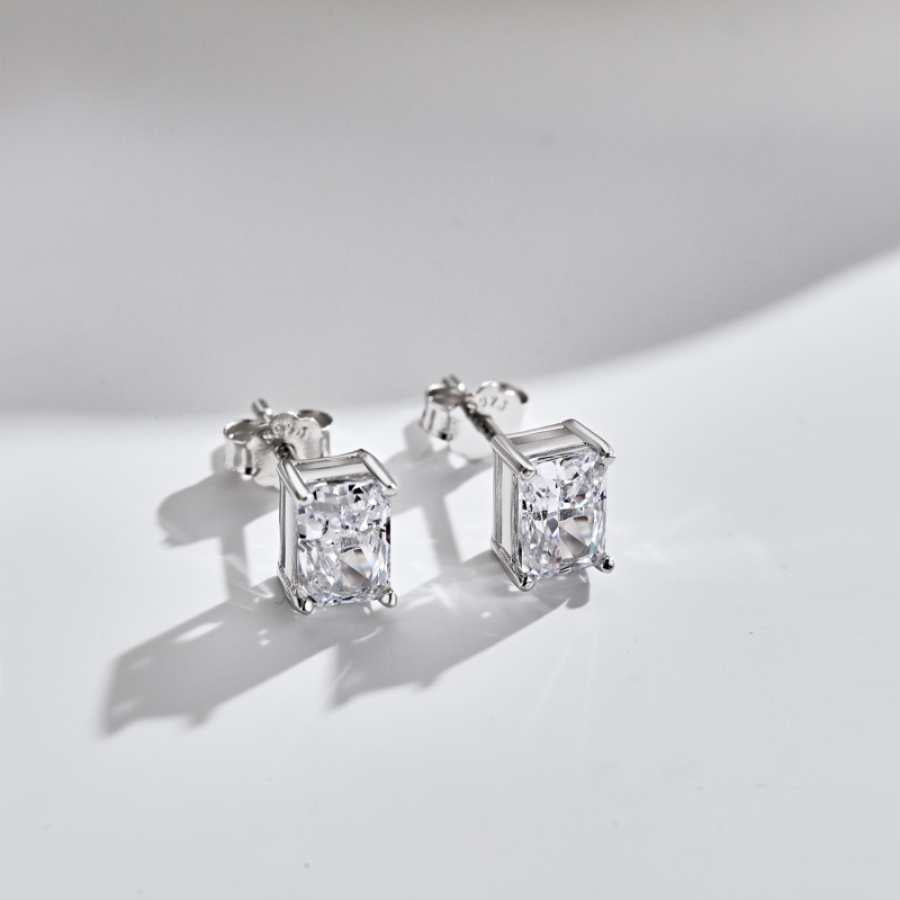 Mayyah Crushed Ice Cut Stud Earrings
