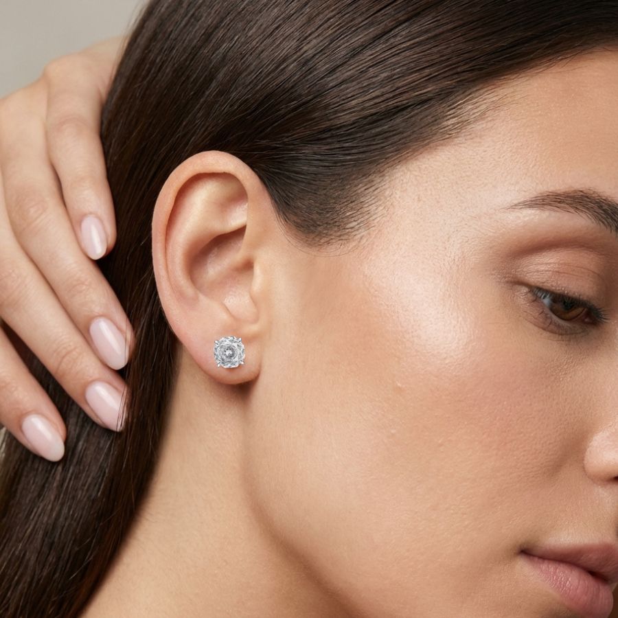 Millenium Rose Cut Earrings Pink