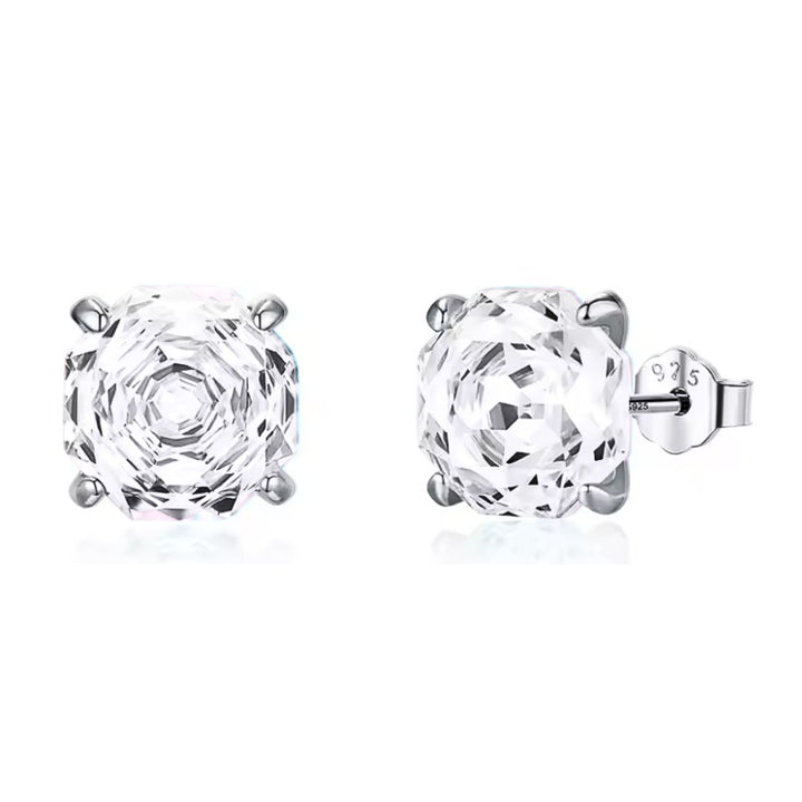 Millenium Rose Cut Earrings Silver