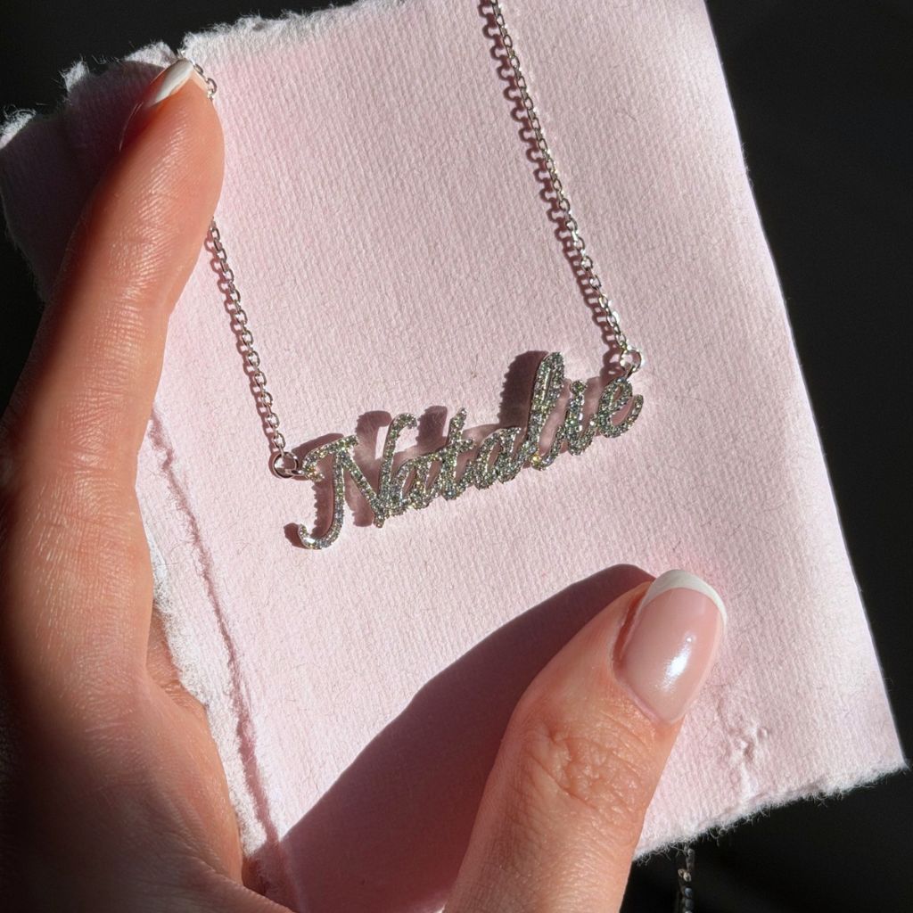 Moissanite Pave Name Necklace
