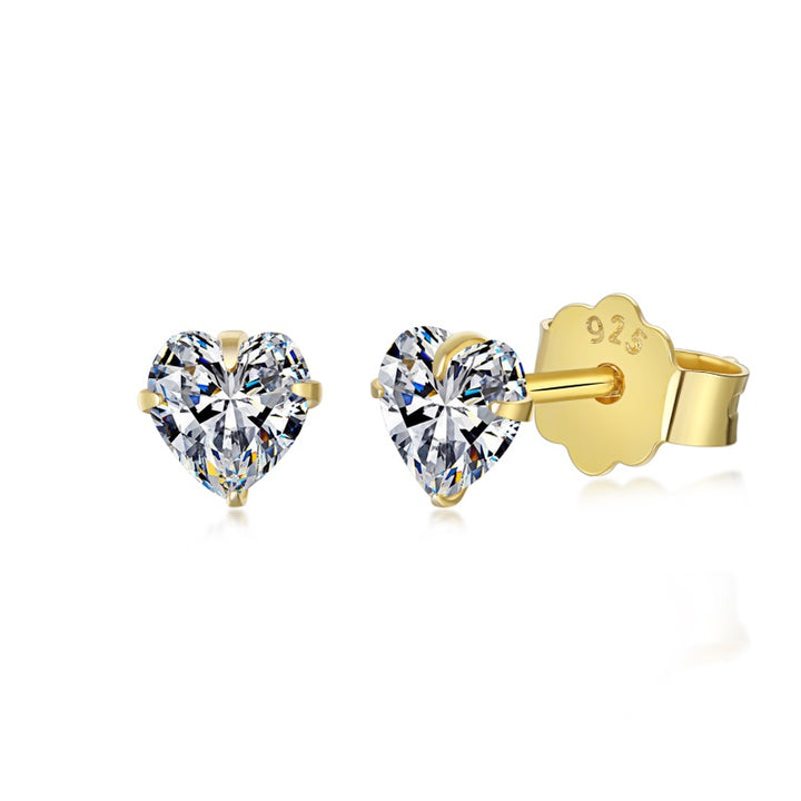 Dainty Heart Stud Earrings