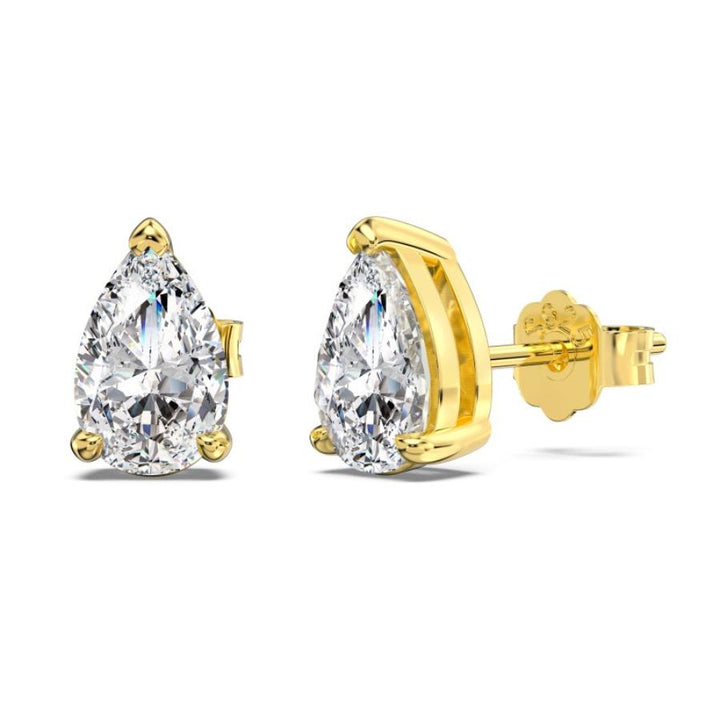 Ari Pear Cut Stud Earrings Gold