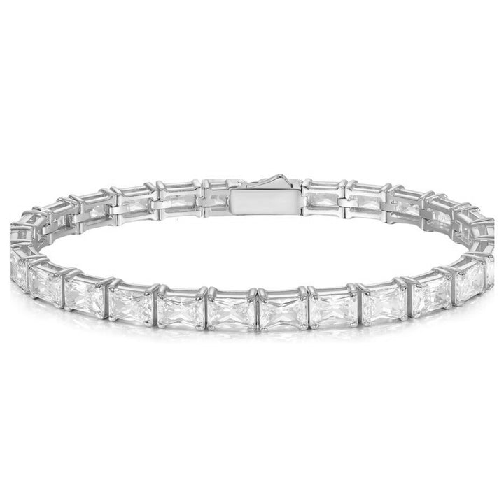 Radiant Cut Tennis Bracelet Silver