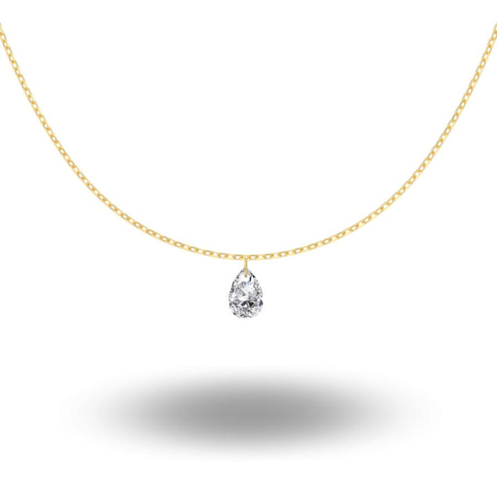 Reina Pear Cut Necklace Gold