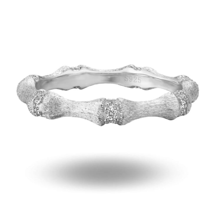 Sabina Brushed Metal Ring Silver