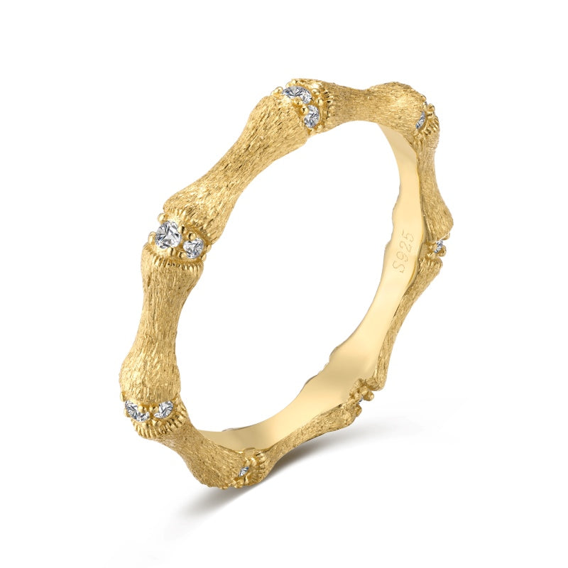Sabina Brushed Metal Ring Gold