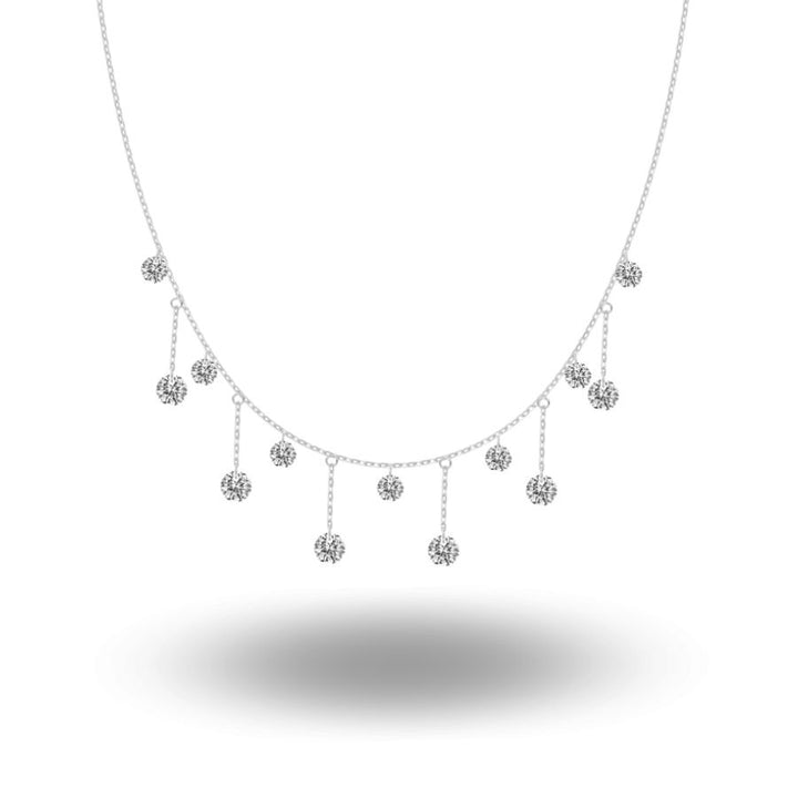 Salma Brilliant Cut Necklace Silver