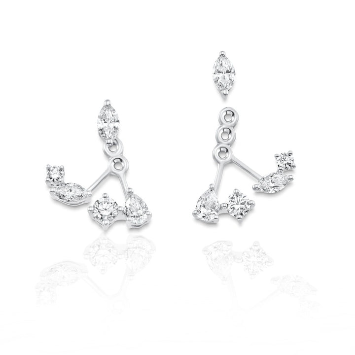 Senia Ear Jacket Earrings Silver