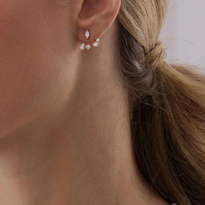 Senia Ear Jacket Earrings Silver