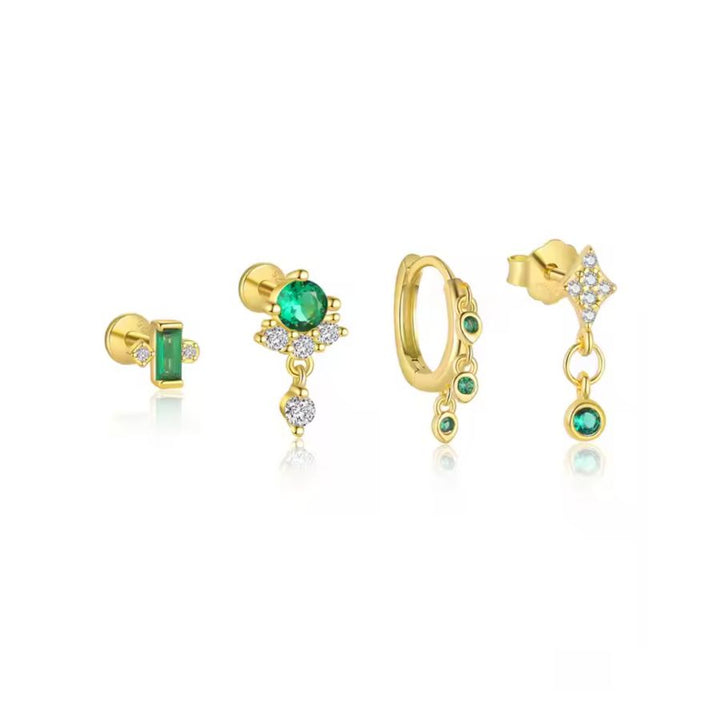 Seraphina Huggie Earring Set Gold