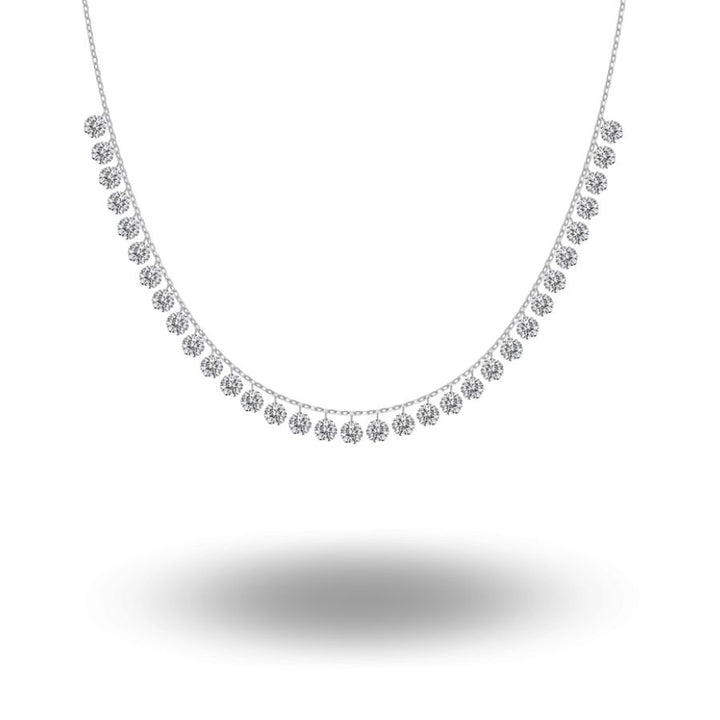 Shera Brilliant Cut Necklace Silver