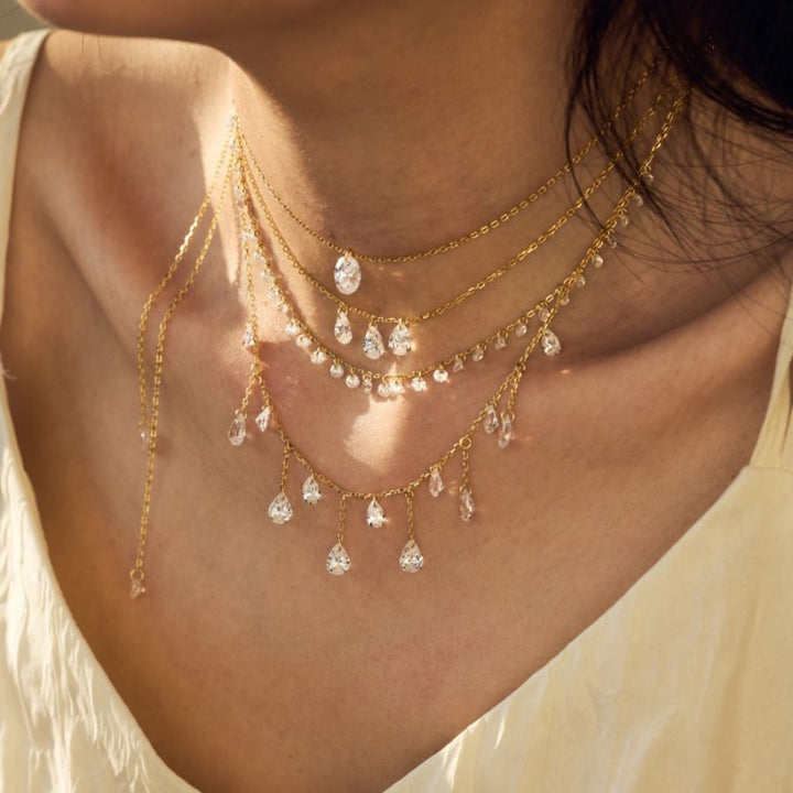 Shera Brilliant Cut Necklace Silver