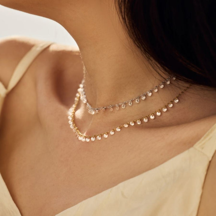 Shera Brilliant Cut Necklace Silver