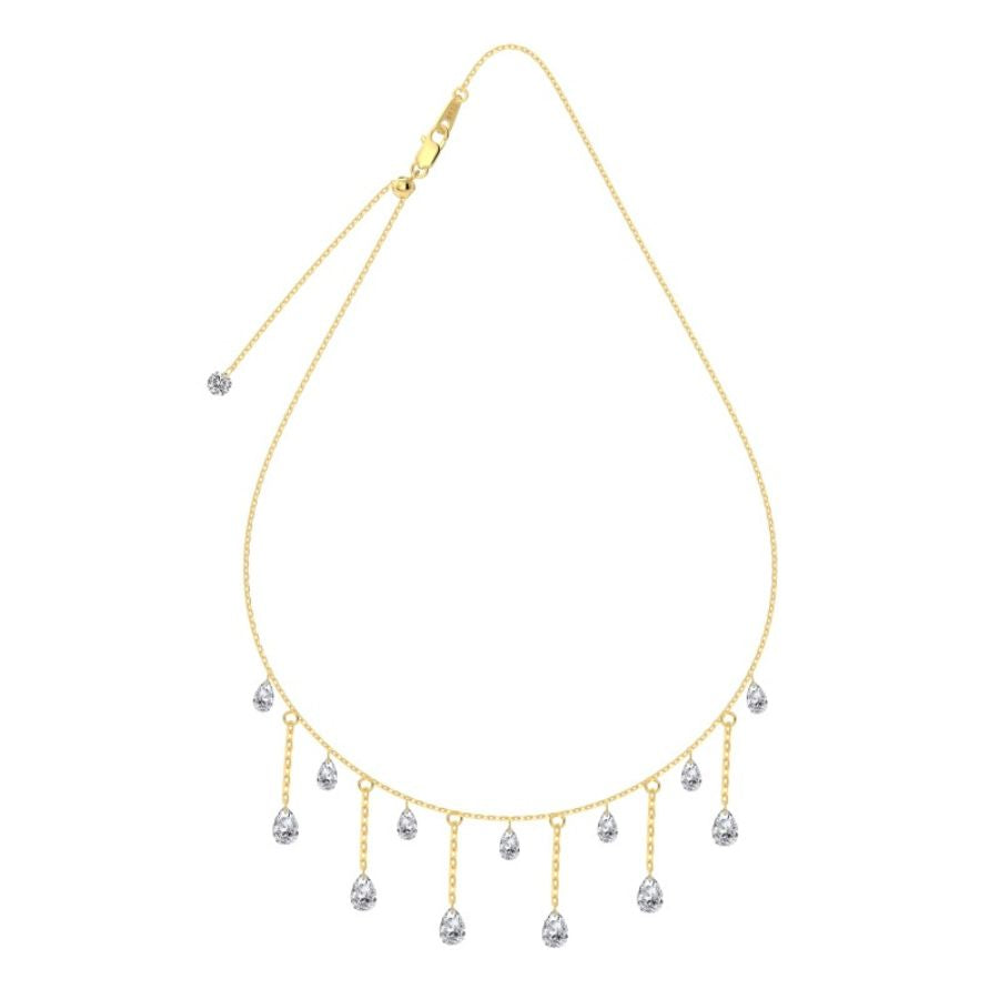 Sima Pear Cut Necklace Gold