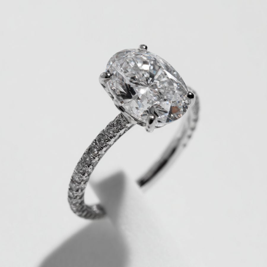 Solene Oval Cut Ring Silver