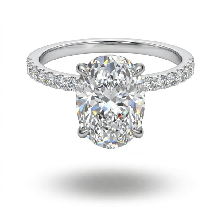 Solene Oval Cut Ring Silver